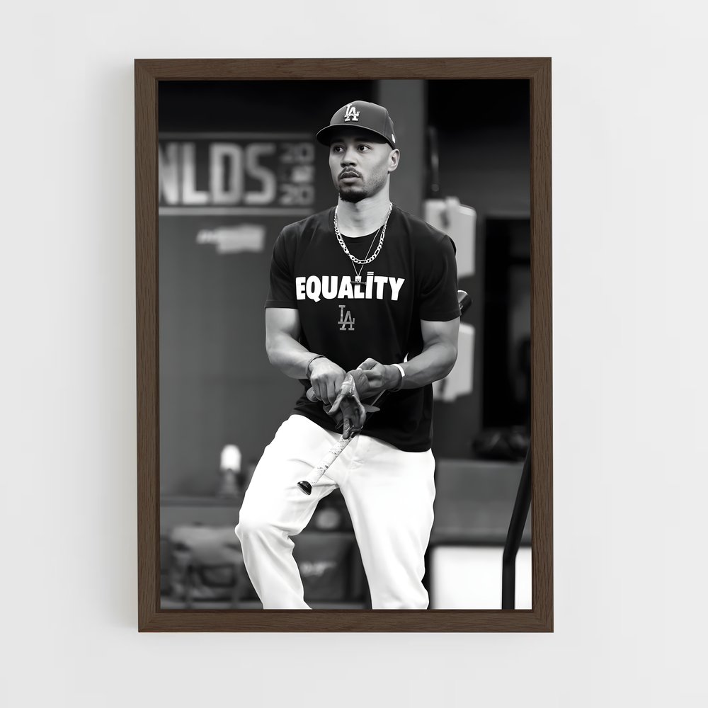 Poster Mookie betts contrastées – affiche Baseball (vue 5)
